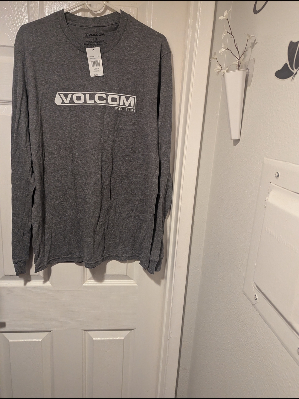 Volcom Gray Long Sleeve Logo Shirt